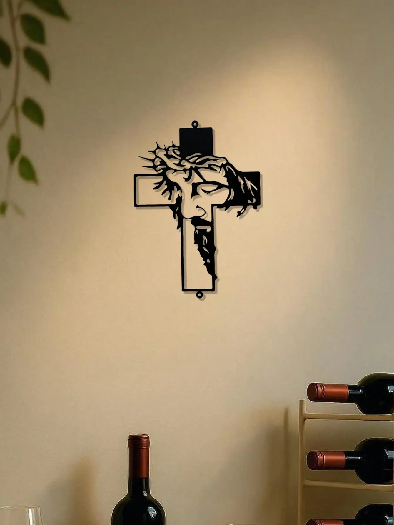 "11.8 Inch Jesus Metal Cross Wall Hanging – Rustic Christian Home Decor For Indoor & Outdoor Use, Religious Room & Church Gift, Faith-Based Wall Art For Bedroom, Living Room, Garden, Easter & Year-Round Spiritual Decor,Room Decor,Halloween Decor,Home Dec