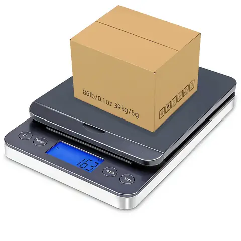 Shipping Scale High Accuracy Digital Scale, 86lb/0.1oz Postal Scale, Hold/Tear Function, Flip up Holder Postage Scale, Digital Scale for Packages Small Business and Mails, Battery & AC Adapter