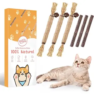 6 Pack Silvervine Sticks Cat Toy, Natural Chew Stick for Dental Care Teeth Cleaning,Matatabi Cat nip Treat Toys for Indoor Cats& Kittens