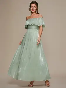 Ever-Pretty 2026 New Trend Sea-Island Chiffon Off-Shoulder Drop Sleeve A-Line Bridesmaid Dress – Soft, Airy & Wrinkle-Resistant for Wedding Party  ES02803
