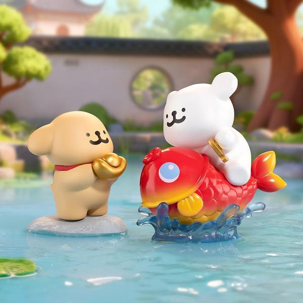 MNISO “Lines Little Puppy” Lucky Woof Series Blind Box — Cute Trendy Collectible Desk Ornament/Figurine, Holiday Gift