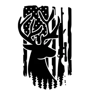 Deer Flag Gun Decal - Personalize Your Belongings with a Touch of Personalization