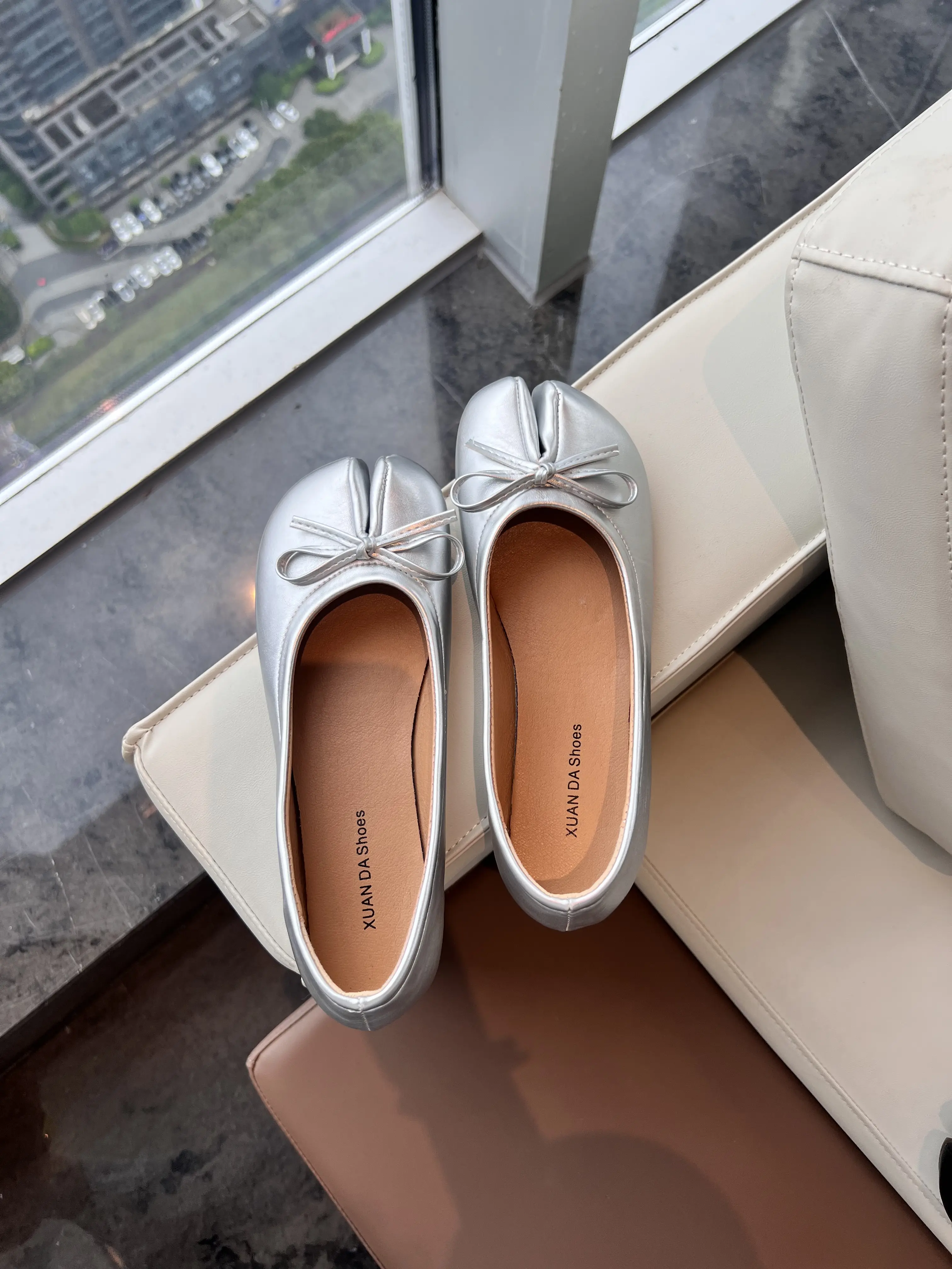Cute Bow Flat Shoes | Ultra-Comfortable Soft Sole Ballet Flats | Non-Slip Lightweight Women's Casual Shoes | Multi-Purpose Daily Wear Shoes | Comfortable Shoes for Office and Dates in Spring and Summer