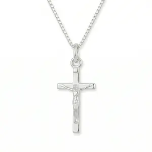 Children’s Sacred Sacrifice Crucifix Necklace in Sterling Silver