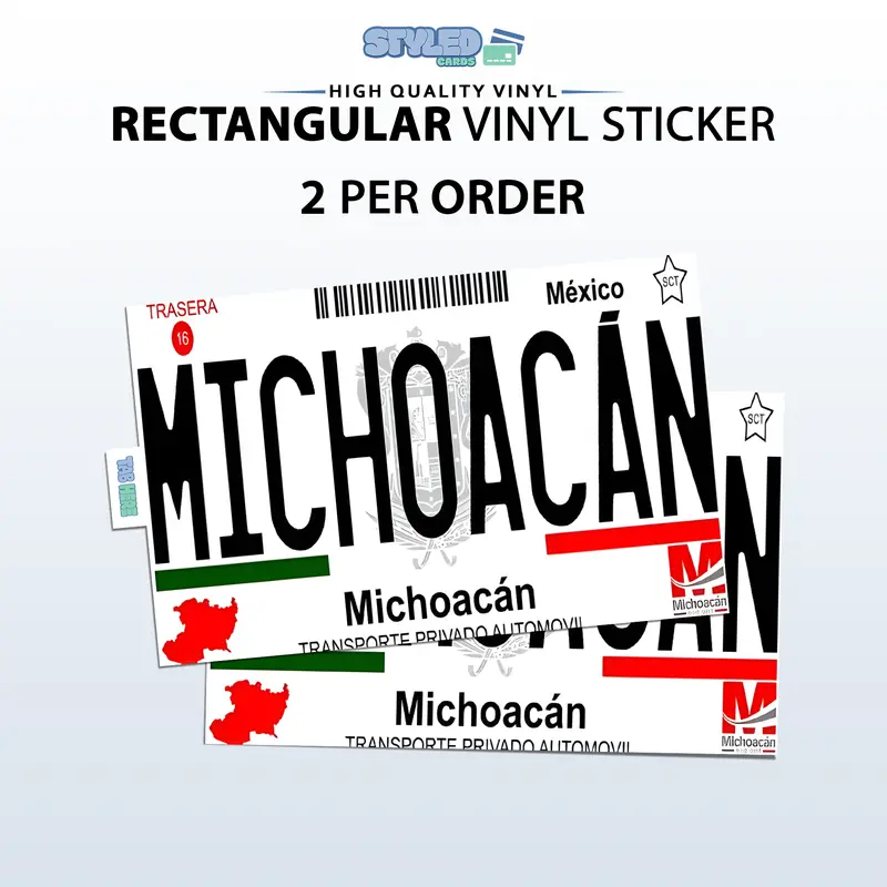 MICHOACAN rectangular vinyl sticker