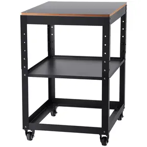 Heavy-Duty Planer Stand for Woodworking, 100 lbs / 45 kg Capacity, Three-Gear Height Adjustable Thickness Planer Table, Four Stable Casters with Storage Shelf, Compatible with Most Planers, Saws, Benchtop Machines and Power Tools