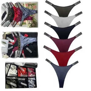 No Show Thong V-waisted Stretch Breathable Sexy Panties Underwear 6Pack No More Panty Lines with Seamless Breathable Comfortable Underwear