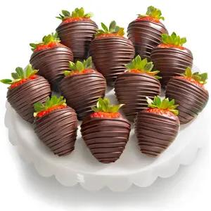 Gift Inside 12 Dreamy Dark Chocolatey Covered Strawberries