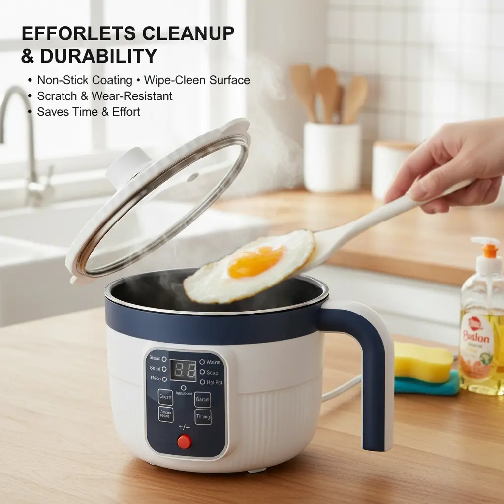 Electric Rice Cooker - Mini Kitchen Rice & Pressure Cookers, Nonstick Pot, 24-Hour Automatic Keep-Warm Function, Single-Button Operation, Porridge, Stir-Frying Modes, Side Dishes Capable, Easy Cooking, 30 Included Recipes, Household Kitchen Appliance, Mul