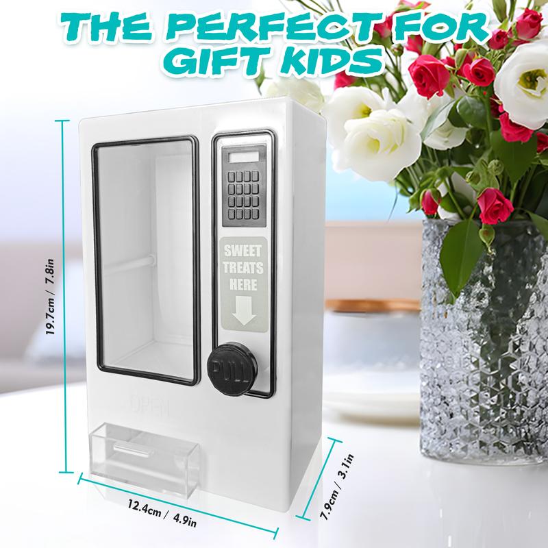 Mini Vending Machine- Classic Retro Design Sweets Holder & Dispenser，Ideal For Desktops, Classrooms, Parties & Many More | Suitable For Gumballs, Candy’s & Sweets