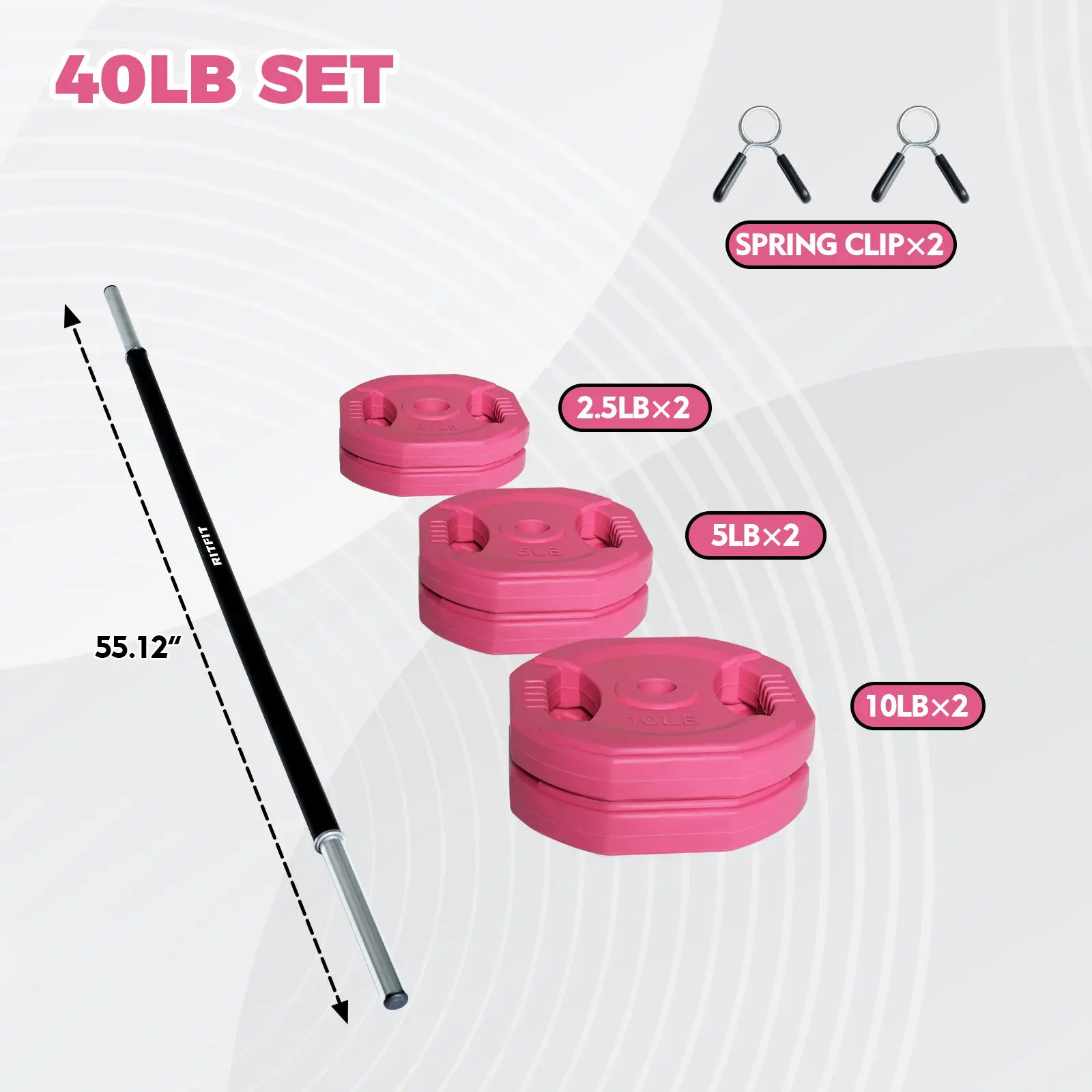 Pink 40LB Set