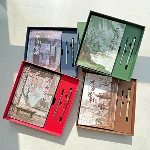 CHINSIKOL Chinese Style Notebook Set, Cultural Theme, Smooth Writing Paper, Elegant Diary, Perfect Gift for Students and Professionals