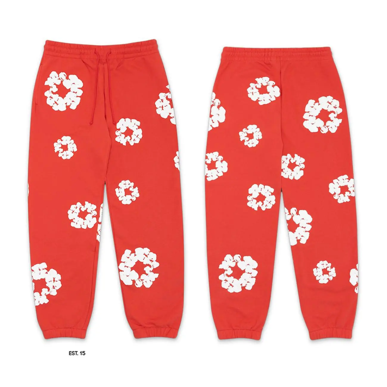 Red pants (white floral wreath)
