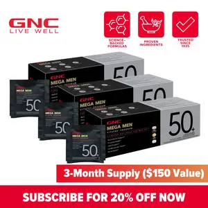 GNC 3-Pack Bundle: man's 50+ Vitapak, Stress & Bone Support, 30 Count, Healthcare, Edible Dietary Supplement, Overall Wellness, Fitness, Jumpstart, Spring Glow Up