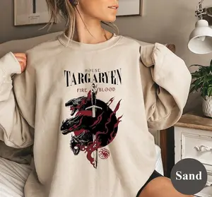 House Targaryen, Fire And Blood Sweatshirt, Game Of Thrones Sweatshirt, Popular Movie ,House Of Dragon