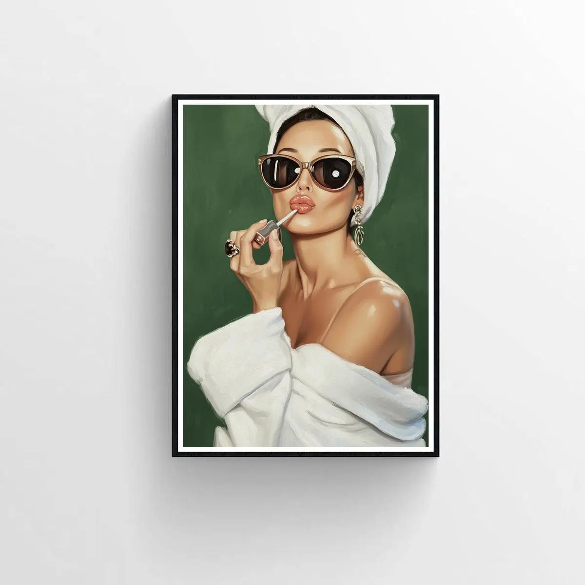 Unframed, Room Decor, Fashion Print, Iconic Movie Poster, Retro Poster, Photography Prints, Audrey Hepburn Print, Vintage Wall Art, Audrey Hepburn Lipstick Poster