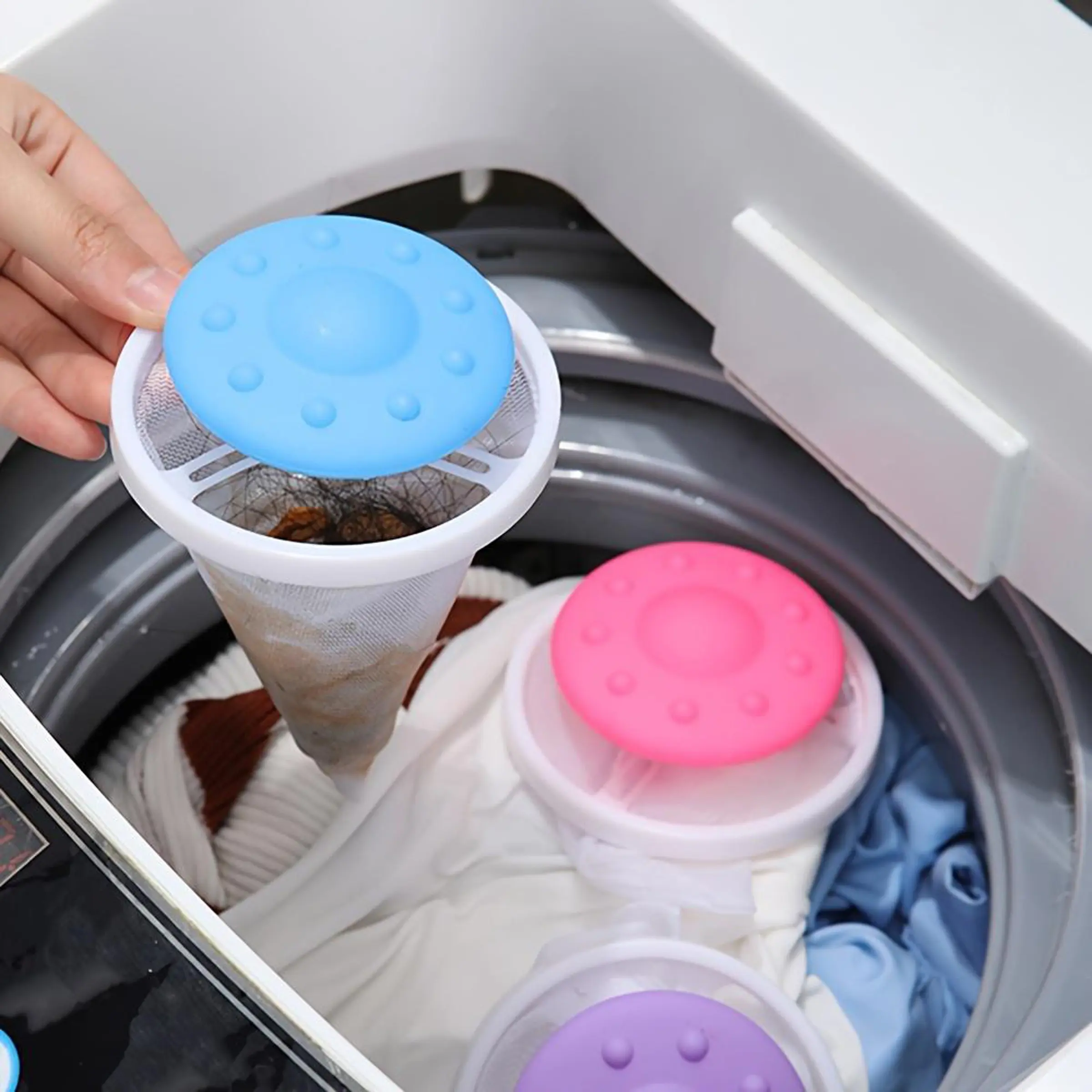 Portable Household Washing Machine Lint Remover, Laundry Accessories, Various Laundry Needs, Filter Screen, Floating Debris Cleaner, Pet Hair Cleaner, Lint Catcher, 3-Piece Set/6-Piece Set