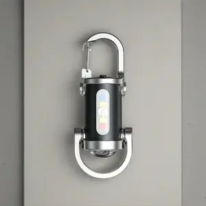 Multifunctional Mini Keychain Light, Outdoor Hanging Hook Pocket Flashlight Keyring, Focusing Floodlight Torch Keychain, Portable Led Flashlight