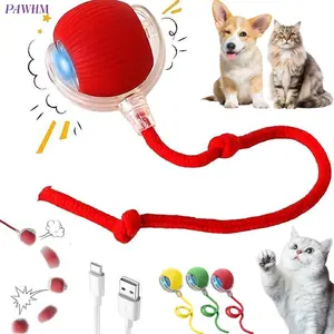 PAWHM  Interactive Cat & Dog Play Toy with Tail | Rolling Ball Toy for Kittens | Pet Supplies | Cat & Dog Accessories | Cute Dog Toys