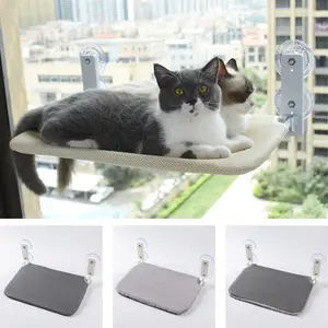 Foldable Cat Hammock Hanging Cat Bed, Window Perch with 4 Large Suction Cups, Pet Bed for Cats, Kitten and Small Dogs, Removable Cushion, Pad, Home