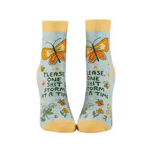 Sh*tstorm Women's Ankle Socks - Butterfly Design, Comfortable Fit, Available in Multiple Colors, Soft Fabric, Suitable for All Occasions