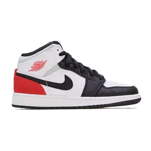 Jordan 1 Mid SE White Black Red Spruce (GS) (kids) by StockX