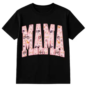 Mama Shirt, Farm Mama Tee, Country Mom Shirt, Cow Chicken Tractor Graphic Tee, Rustic Farm Life Comfort Colors Womenswear Matching Tshirt