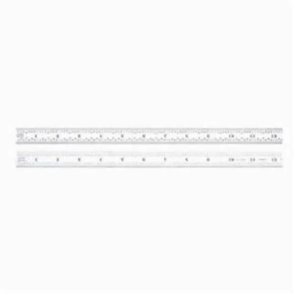 Starrett C305R-24 24 in. 5R Graduations Precision Full-Flexible Steel Rule, Satin Chrome