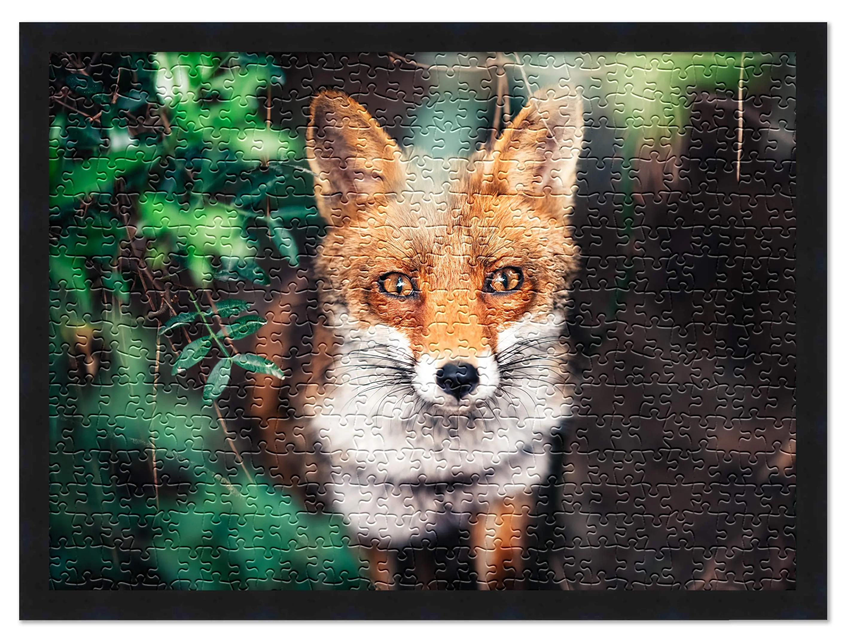 19x30 Jigsaw Puzzle Frame Kit - Kit Includes Puzzle Glue Sheets, Black Wood Puzzle Frame, UV Acrylic, Backing,, Hanging Hardware