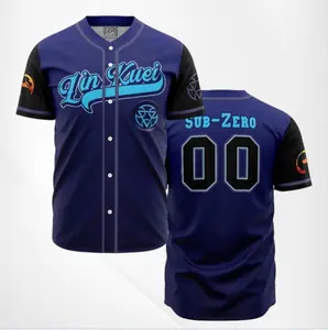 Lin Kuei Sub-Zero Mortal Kombat Anime Baseball Jerseys | Cool Summer Anime Vibes for Men & Fans