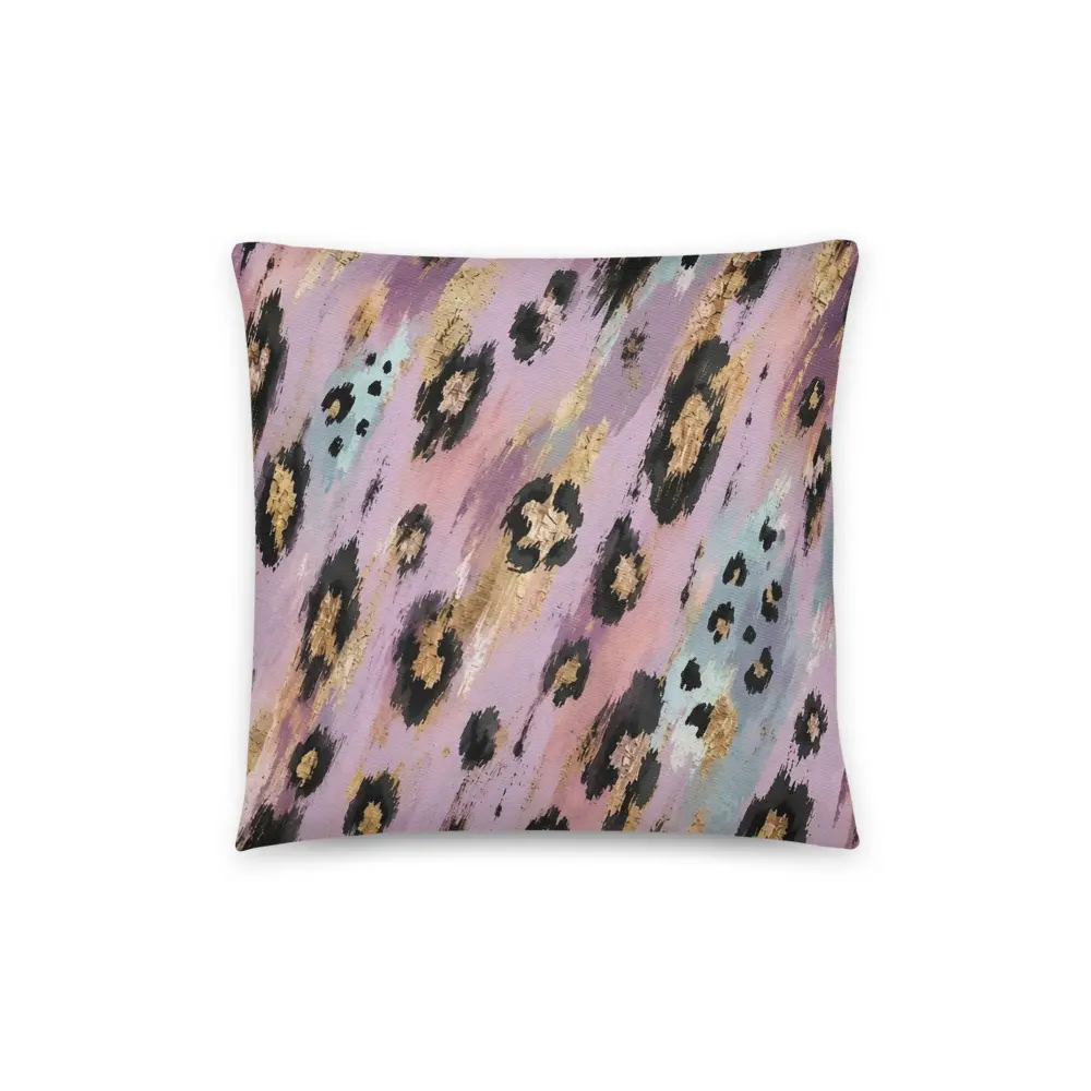Blush Leopard Throw Pillow | Pink Beige Animal Print Decorative Cushion