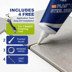 Advanced Silicone Caulk for Kitchen & Bathroom, Clear, 5 fl oz Tube, 1 Pack - 100% Waterproof Silicone Sealant, 5X Stronger Adhesion, Shrink & Crack Proof High Temperature Resistant