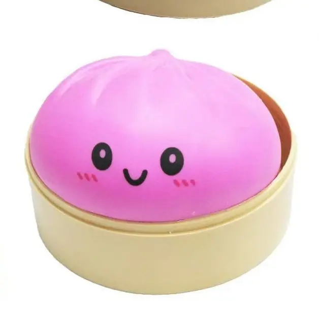 Pink emoji big bun + steamer