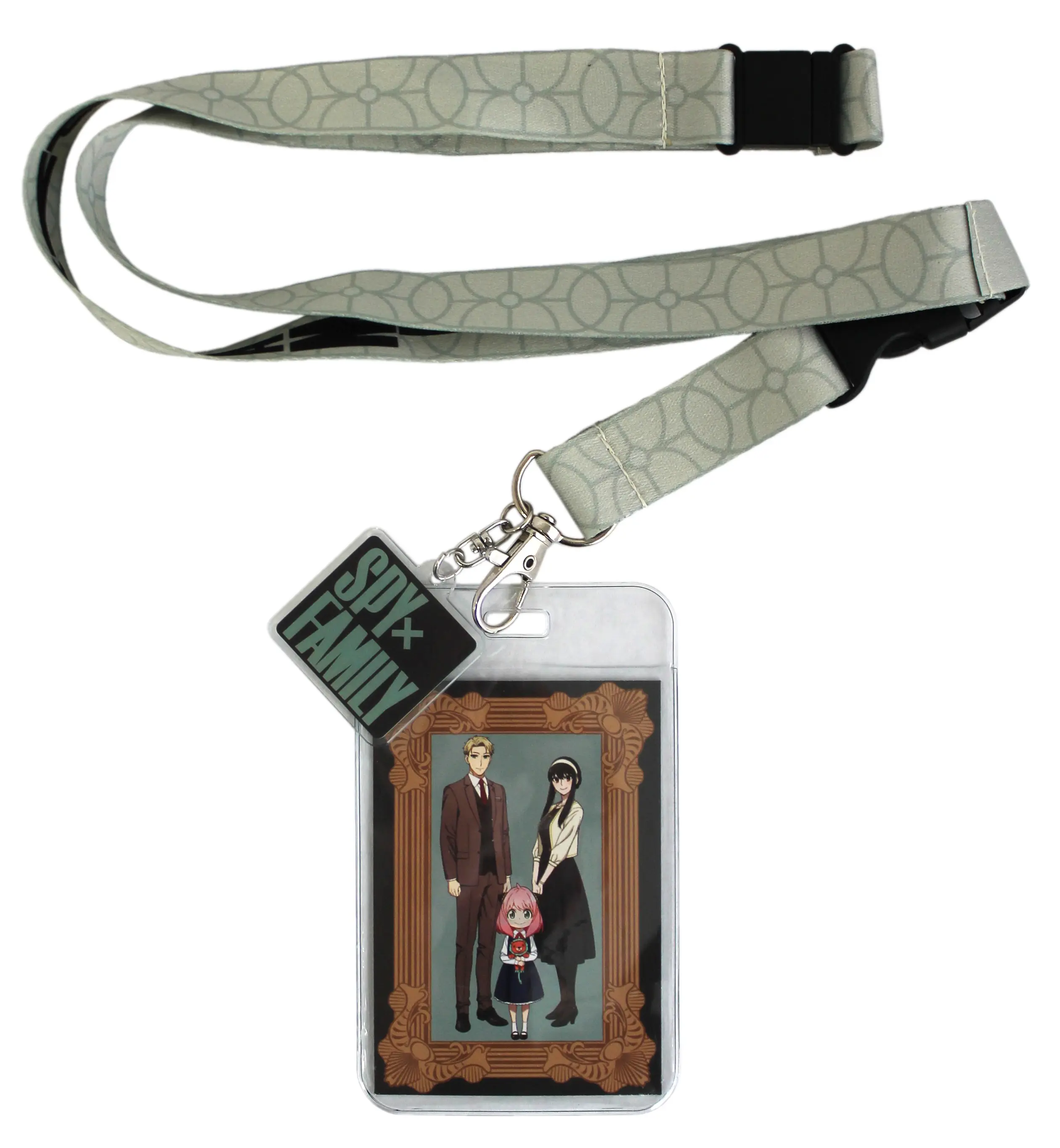 Spy x Family Merch Family Portrait ID Badge Holder Keychain Breakaway Lanyard w/ Acrylic Charm