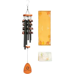 Wind Chimes for Outside with Natural Toca Seed Pods - Soothing Zen & Healing Garden Decor, Memorial Wind Chimes for Patio, Balcony & Indoor Use