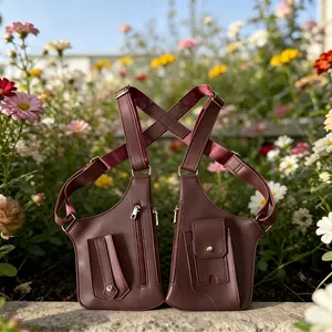 2026 Men's Premium Leather Chest Bag - Anti-Theft Underarm Shoulder Holster Pouch, Adjustable Crossbody Harness, Waterproof EDC Organizer for Phone, Wallet, Passport, Daily Commute, Outdoor Adventure, Christmas Gift