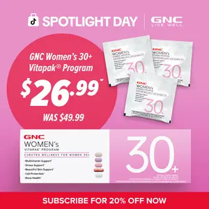 GNC Women's 30+ Vitapak, Multivitamin for Daily Vitamin Needs, Stress & Bone Support, Skin Protection, 5-in-1 Formula, 30 Count, Liver Health, Edible Supplements - Dietary