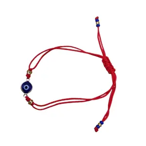 Pulso Hilo rojo / Ojo turco Azul graduable