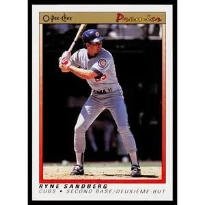 Ryne Sandberg 1991 O-Pee-Chee Premier #103 Chicago Cubs