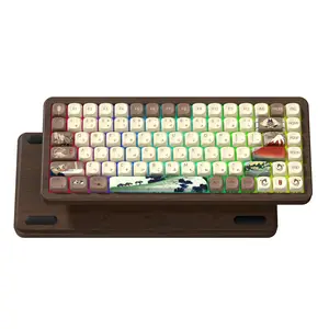 Womier WD75 V2 Wood 75% Mechanical Keyboard Wireless Gaming Keyboard with QMK/VIA