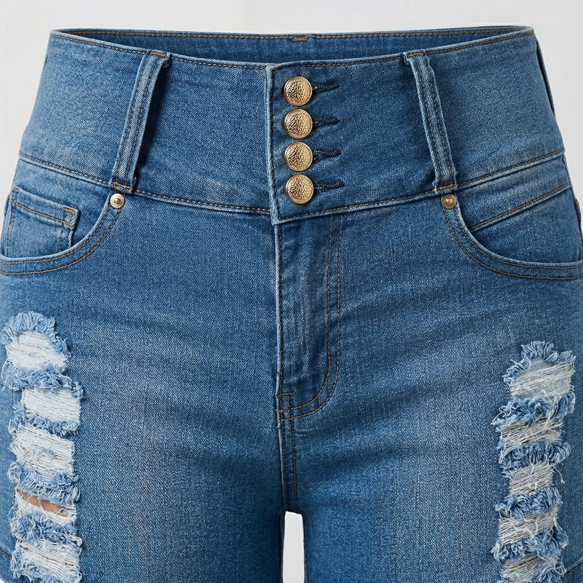 Viral 2026 Summer Trend! High Waist Denim Shorts - Ripped & Washed Streetwear Jean Shorts