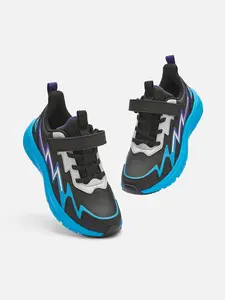 Balabala Kids Boys' Lightning Series Running Shoes 2026 Spring Lightweight Breathable Joggers with Color-Gradient Lightning Details & Durable Non-Slip Outsole