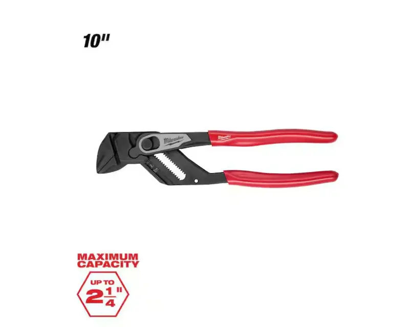 Milwaukee 48-22-6910 10 in. Straight Jaw Pliers Wrench, Ratcheting Wrenches with Max Capacity, Easy Fastening, Fast Ratcheting Action & Quickest Set Up, Tools For Mechanics, Single Tool