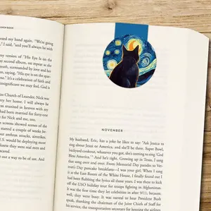 Van Gogh Cat Magnetic Bookmark