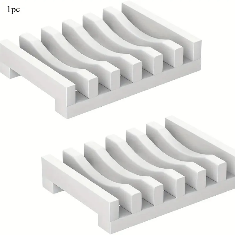 1Pc bathroom Restroom silicone slot Soap Dish with Drainage Holder anti-slip soap tray drain soft soap rack Bathroom Accessories