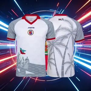2026 Haiti National Home And Away Blue White Red Short Sleeve Soccer Jersey Fans Version