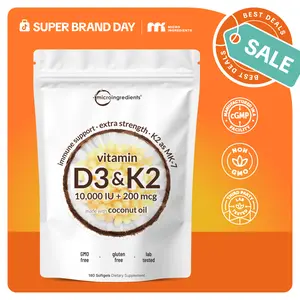 Micro Ingredients Vitamin D3 K2 Supplement Softgels