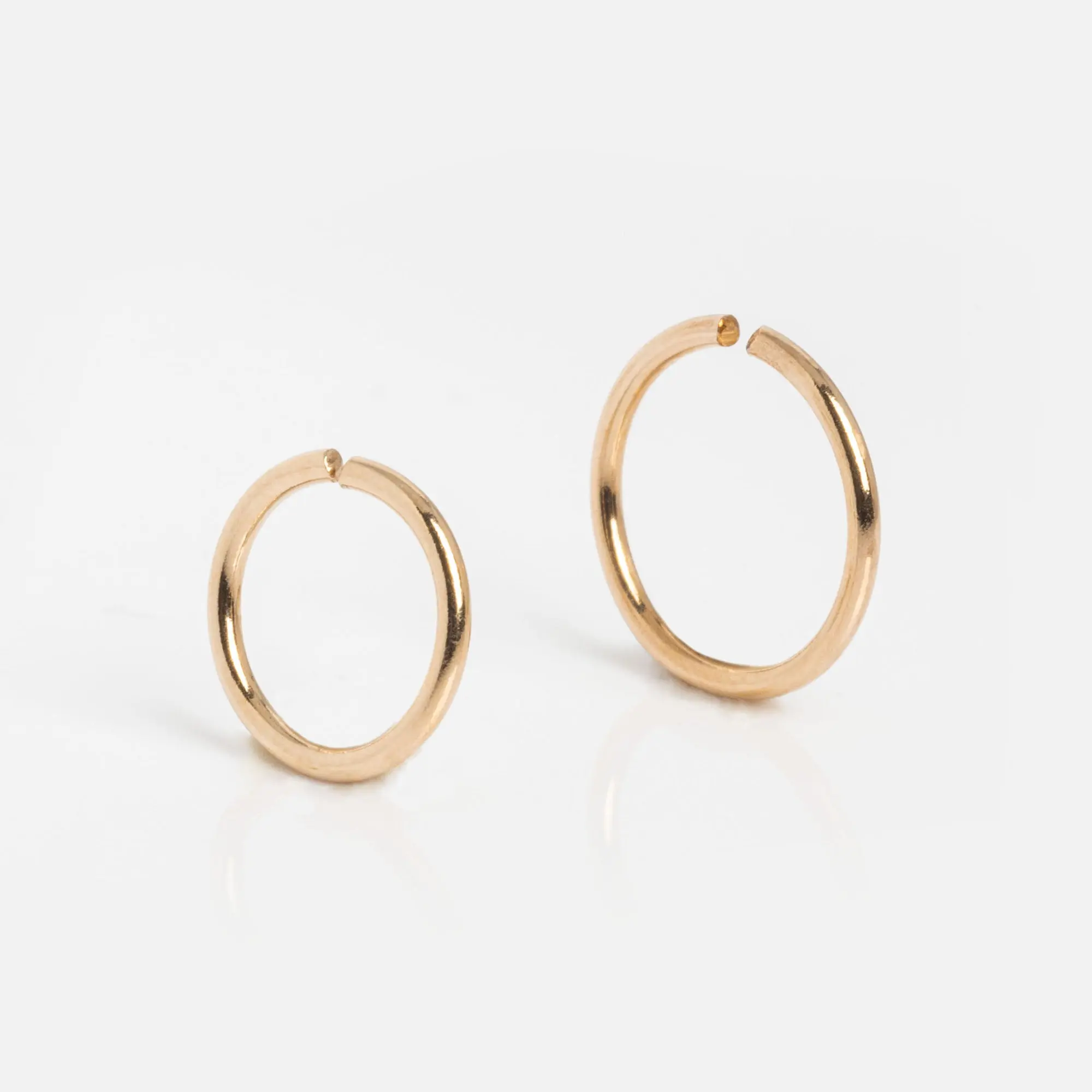 Everyday Huggies | 14K Gold Filled Claspless Postless Huggie Hoop Earrings | Women's Comfortable Daily Jewelry