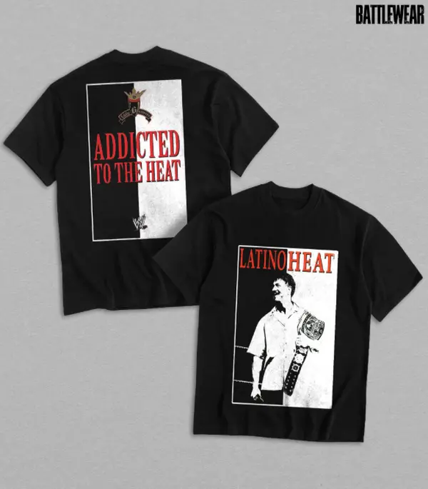 Eddie Guerrero Addicted To The Heat Heavy Cotton Shirt WWE Tshirt Lucha Wrestling Libre Fan Apparel Menswear