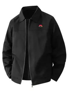 Men's Spring and Autumn casual jacket -100% polyester fiber, men's light business style lapel jacket, machine washable, easy to maintain fabric, suitable for daily leisure, work travel, and formal wear
